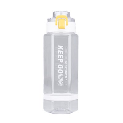Пляшка для води на 760 мл фляга прозора для напоїв з дозатором та ремінцем Білий HP162BL фото