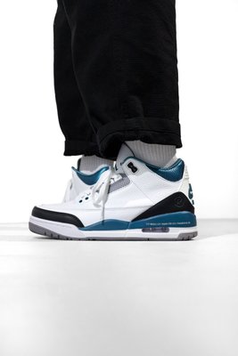 Nike Air Jordan 3 Retro White/Blue/Black nik-0439-601470 фото