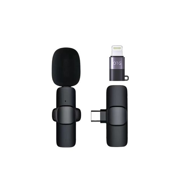 Мікрофон петличний бездротовий K9 2в1 для Iphone та Android (Lightning та Type-C) K91B фото
