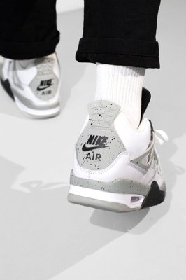 Nike Air Jordan 4 White/Black/Grey nik-0435-589001 фото